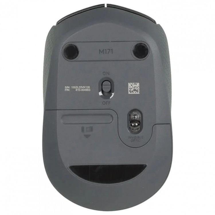 Мышь беспроводная LOGITECH M171 2 кнопки + 1 колесо-кнопка оптическая черная 511997 (1) (94367)
