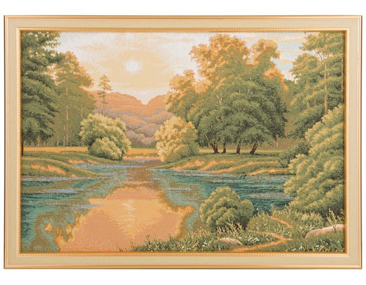 Гобеленовая картина "закат летом" 53х38см. (404-679-73) 