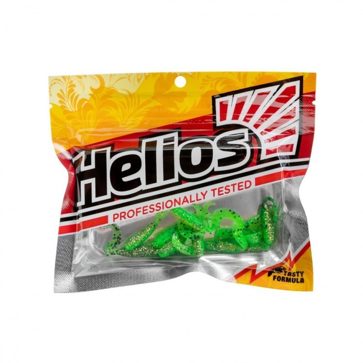 Твистер Helios Тiny Credo 1,55"/4 см, цвет Green Peas 12 шт HS-8-051 (78231)