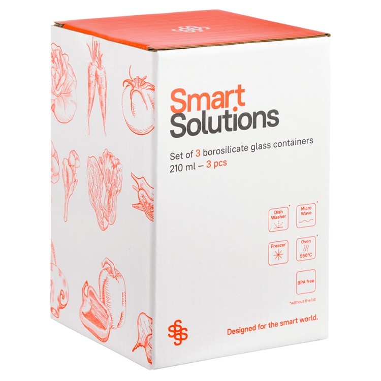 Набор контейнеров для запекания и хранения smart solutions pastel, 3 шт. (73399)