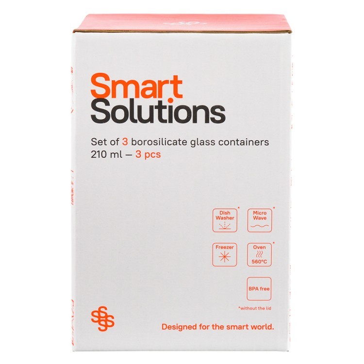 Набор контейнеров для запекания и хранения smart solutions pastel, 3 шт. (73399)