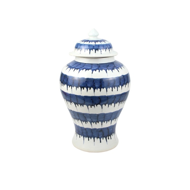 Ваза RZMV19, фарфор, blue/white, ROOMERS FURNITURE