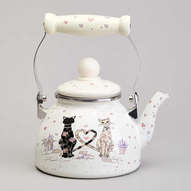 Чайник agness эмалированный со съемным фильтром из нжс серия "lavender cats", 1,1 л Agness (943-071) Чайник agness эмалированный со съемным фильтром из нжс серия "lavender cats", 1,1 л Agness (943-071)