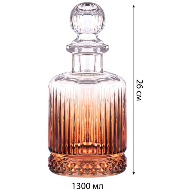 Штоф brown, 12х26 см 1300 мл Alegre Glass (337-122)