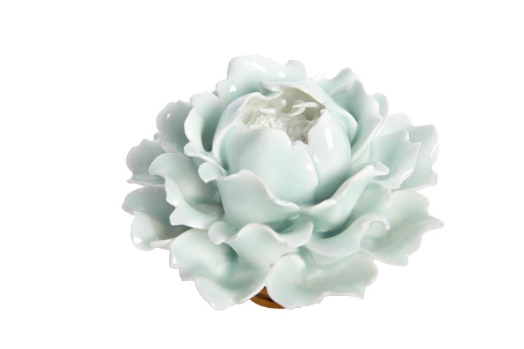 Декор "Голубая хризантема", мраморн.подставка d10*19см (TT-00004761)