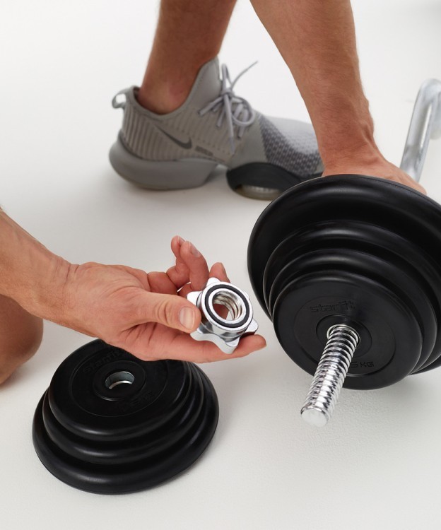 Замки для грифа STARFIT BB-108, d=26 мм, металлические, хромированный, 2 шт (1121604)