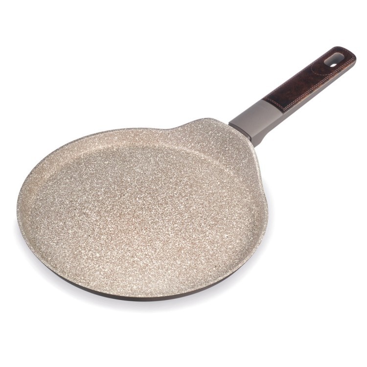 Сковорода блинная с антипригарным покрытием pfluon marble, 24*4,3 см Agness (902-117)