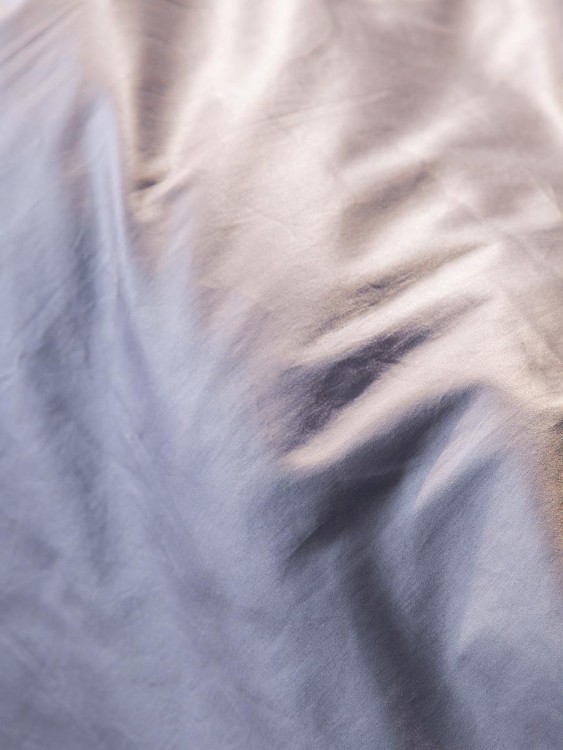 Комплект постельного белья из премиального сатина светло-серого цвета из коллекции essential, 150х20 (79822)