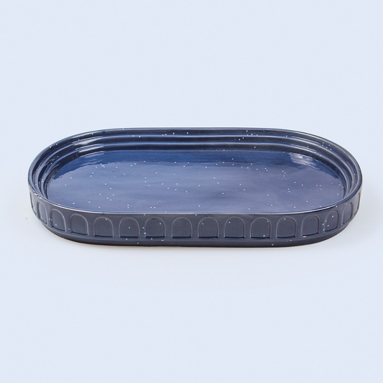Блюдо сервировочное керамическое hestia синее (60915)