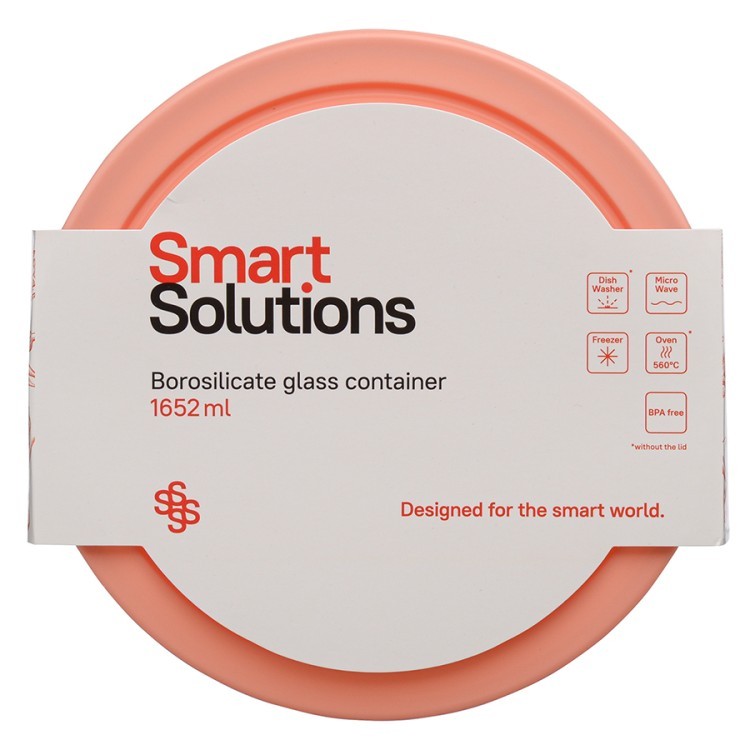 Контейнер для запекания и хранения smart solutions, 1652 мл, розовый (71117)
