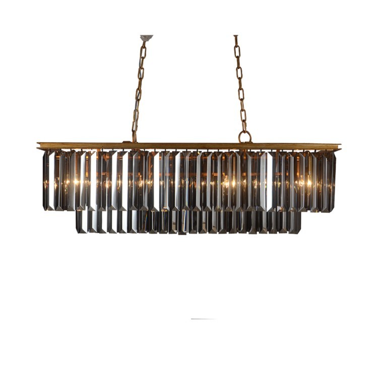 Люстра TD20538F-8SE-SM, металл, стекло, Golden leaf, ROOMERS FURNITURE