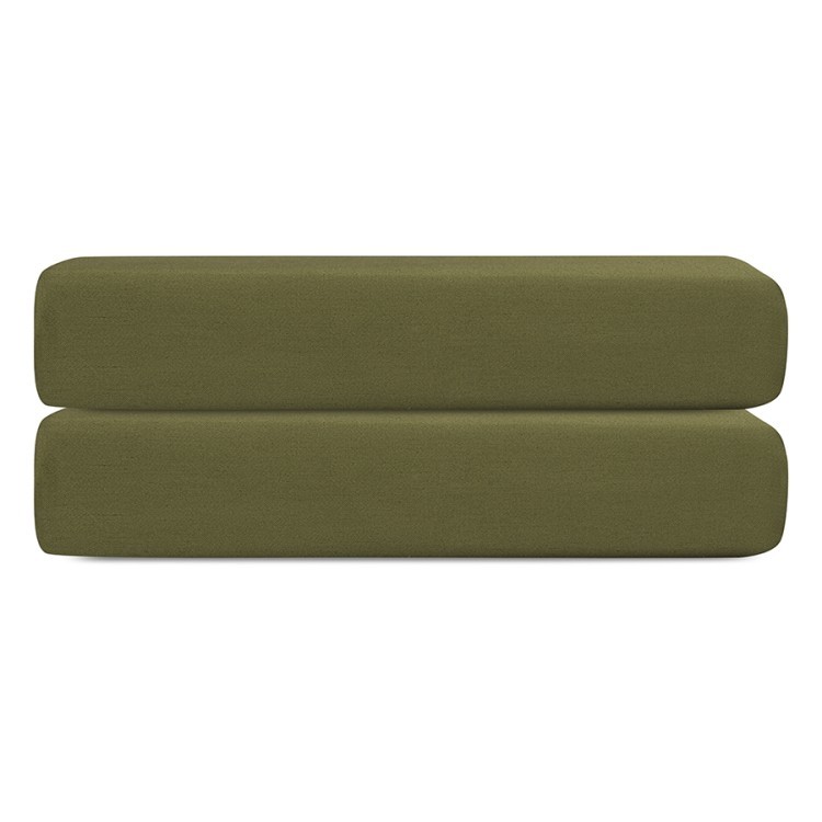 Простыня на резинке из сатина из коллекции meditation, olive, 180х200х30 см (77758) Простыня на резинке из сатина из коллекции meditation, olive, 180х200х30 см (77758)