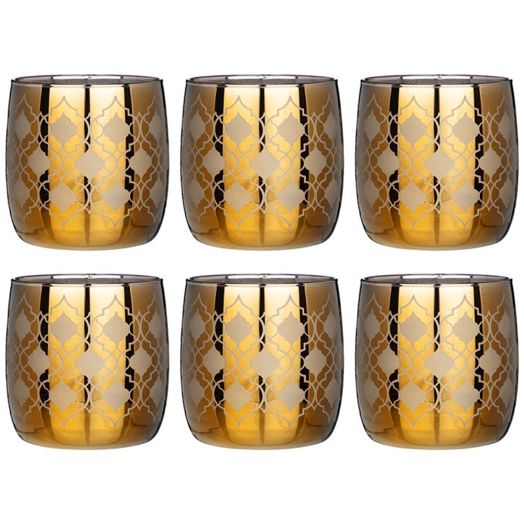 Набор стаканов из 6 шт "бакарра ромб черное золото" 310 мл Акционерное Общество (194-631)
