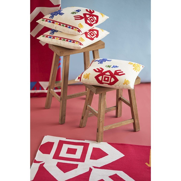 Плед из хлопка по мотивам чувашских орнаментов из коллекции cultural heritage, 130х180 см (76782)