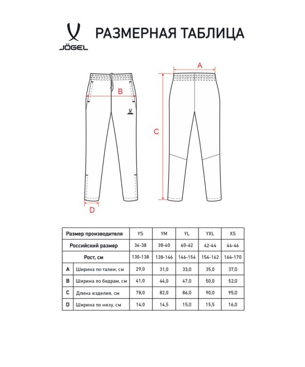 Брюки спортивные JOGEL CAMP 2 Lined Pants, темно-синий, детский (2112561)