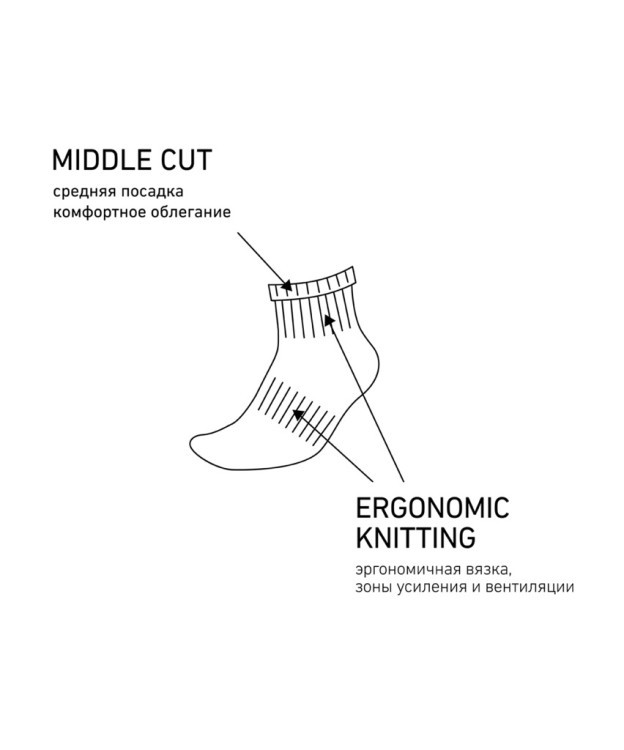 Носки средние JOGEL ESSENTIAL Mid Cushioned Socks, белый, 2 пары (1759250)