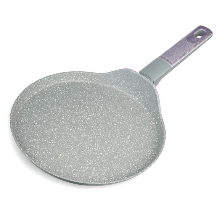 Сковорода блинная с антипригарным покрытием pfluon marble, 24*4,3 см Agness (902-125)