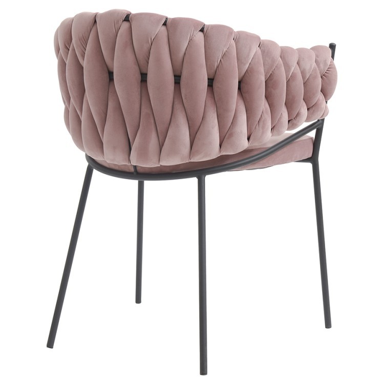 Кресло lind, велюр, розовое (76841)