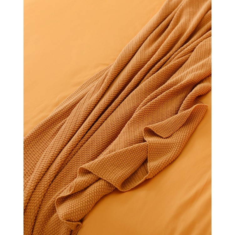Комплект постельного белья из сатина цвета шафрана из коллекции wild, 200х220 см (68424)