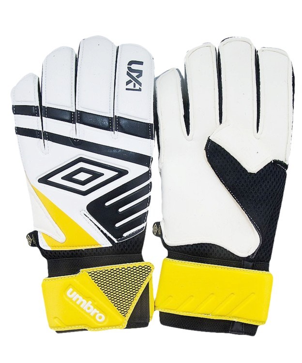 Перчатки вратарские Ux Precision Glove 20533U, белый/черный/желтый (334030)
