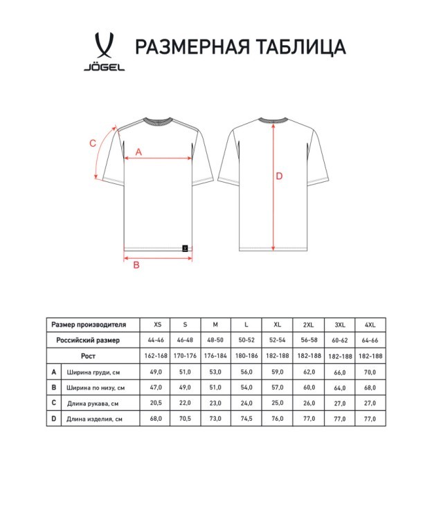 Футболка JOGEL ESSENTIAL Core Tee, темно-синий (2121173)