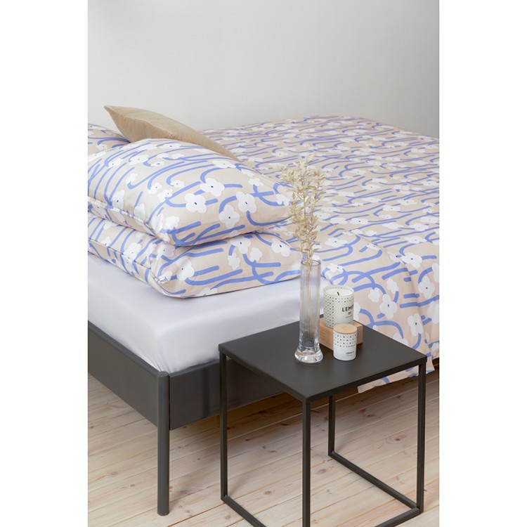 Комплект постельного белья сиреневого цвета с принтом Полярный цветок из коллекции scandinavian touch, 200х220 см (73689)