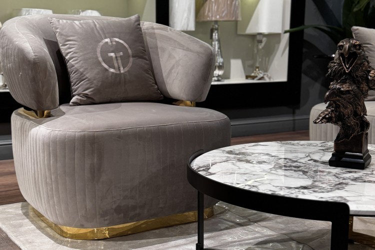 Кресло Glarus, велюр серый 90*88*86см (TT-00009826) Кресло Glarus, велюр серый 90*88*86см (TT-00009826)