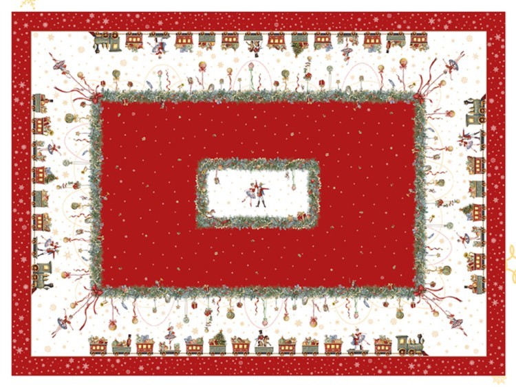 Скатерть "щелкунчик" 160х220см ,красный,100% хлопок,твил Lefard (850-762-21)