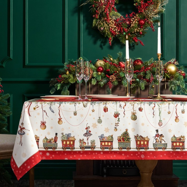 Скатерть "щелкунчик" 160х220см ,красный,100% хлопок,твил Lefard (850-762-21)