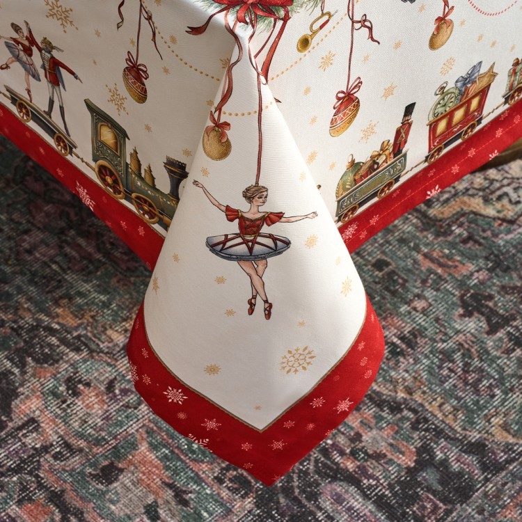 Скатерть "щелкунчик" 160х220см ,красный,100% хлопок,твил Lefard (850-762-21)