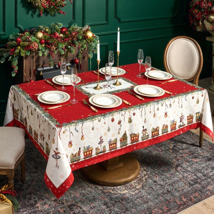 Скатерть "щелкунчик" 160х220см ,красный,100% хлопок,твил Lefard (850-762-21)