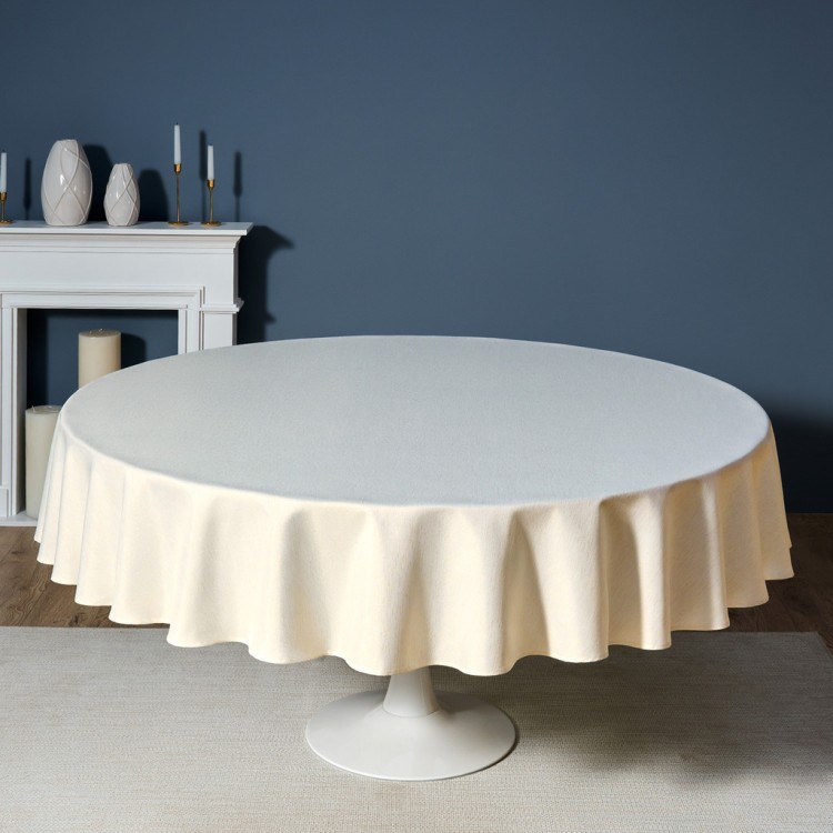 Скатерть  d220 cm круглая, "феерия. золото", цвет: бежевый, tm lefard, полиэстер 100% Lefard (986-003-26)