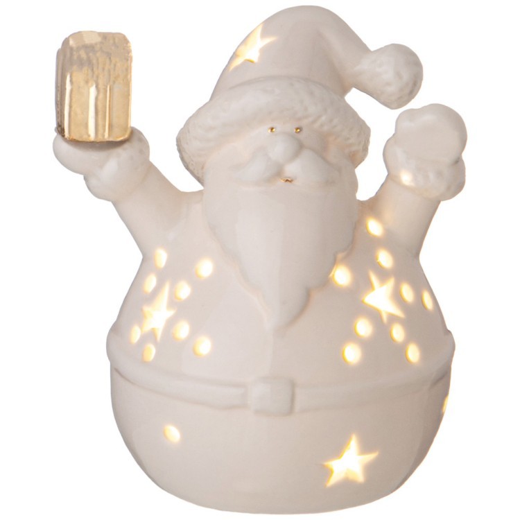 Фигурка "дед мороз" с led-подсветкой 9,8*7,6*10,4 см Lefard (146-2145)