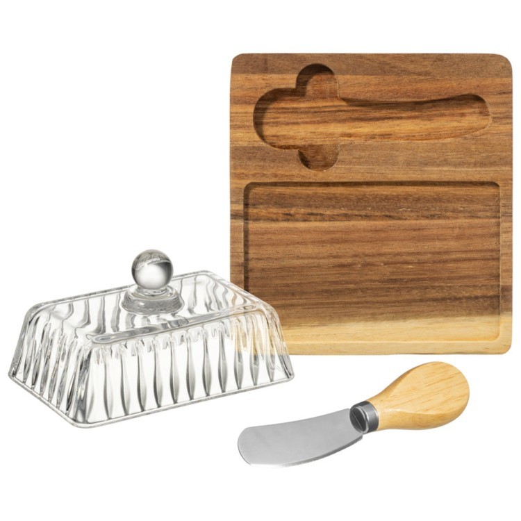 Масленка "nature" с ножом 13,5*8,5*7 см Lefard (691-169)