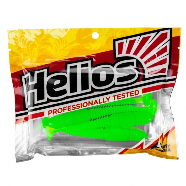 Виброхвост Helios Minoga 3,75"/9.5 см, цвет Electric green 5 шт HS-17-007 (77731)