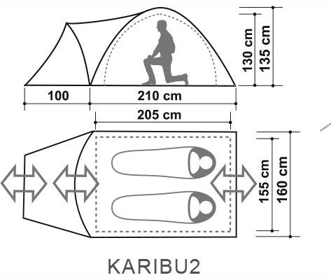 Палатка Canadian Camper Karibu 2 royal (61716)