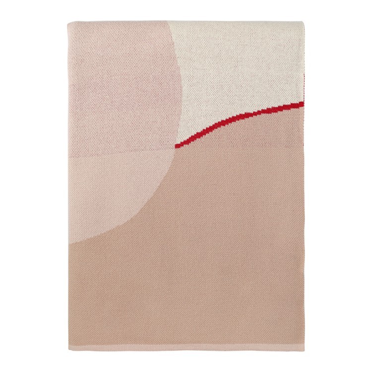 Плед из хлопка с авторским принтом бежевого цвета из коллекции freak fruit, 130х180 см (76784)