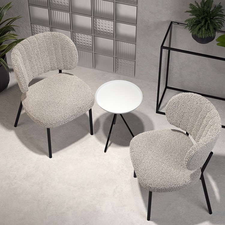 Стул robbi, букле, серо-бежевый (76567)