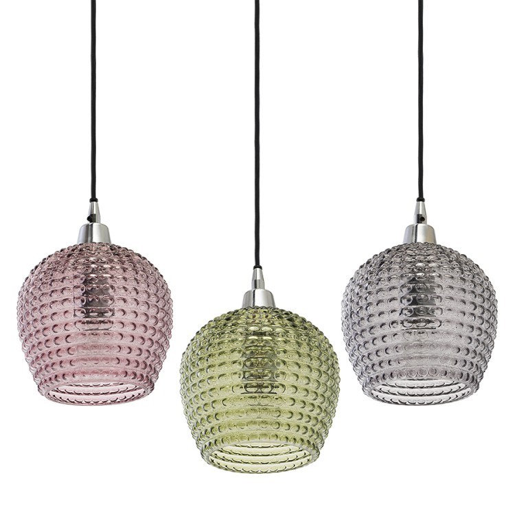 Светильник подвесной каскадный aurora, 65х18 см, сливовый/зеленый/серый (76563)