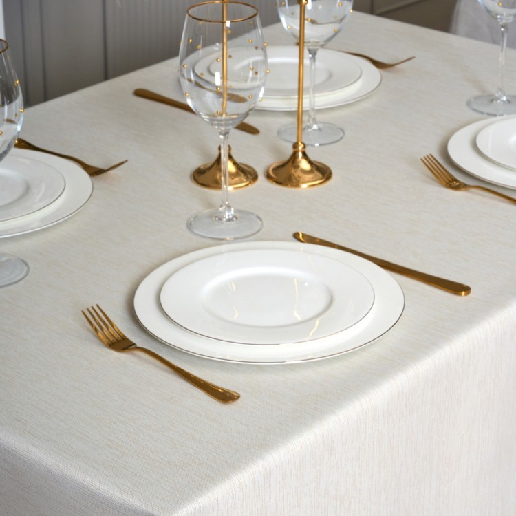 Скатерть  160х400 cm  прямоугольная, "феерия. золото", цвет: бежевый, tm lefard, полиэстер 100% (кор (986-003-23) 