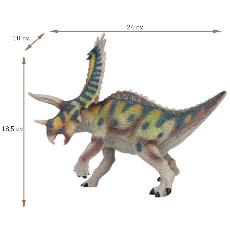 Игрушка динозавр серии "Мир динозавров" - Фигурка Пентацератопс (MM216-088)