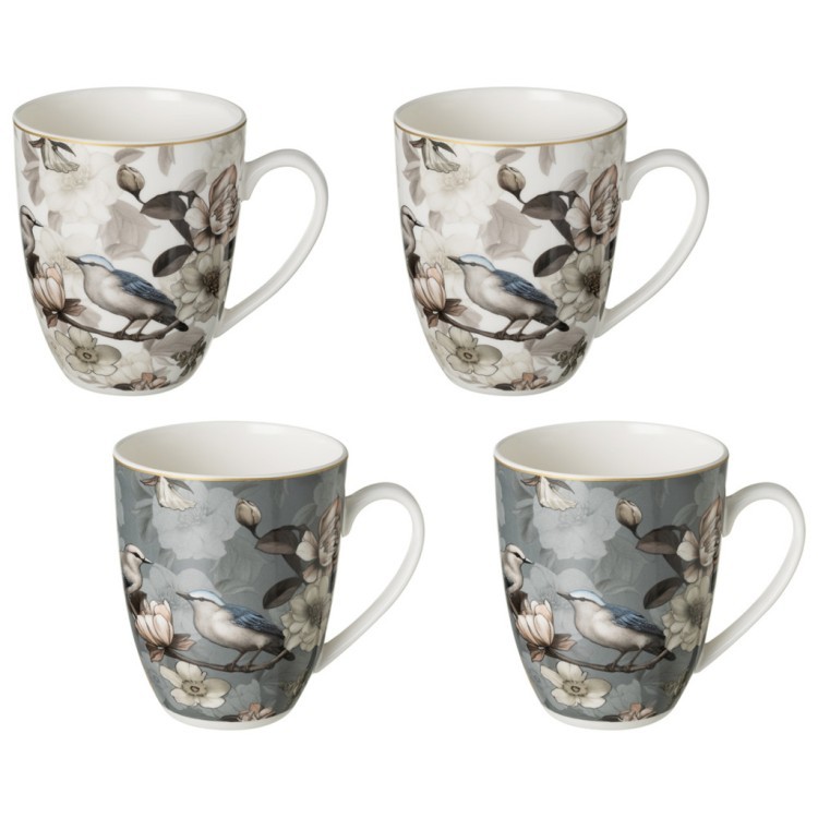 Набор кружек lefard bohemian birds 4шт. 420мл (87-359) 