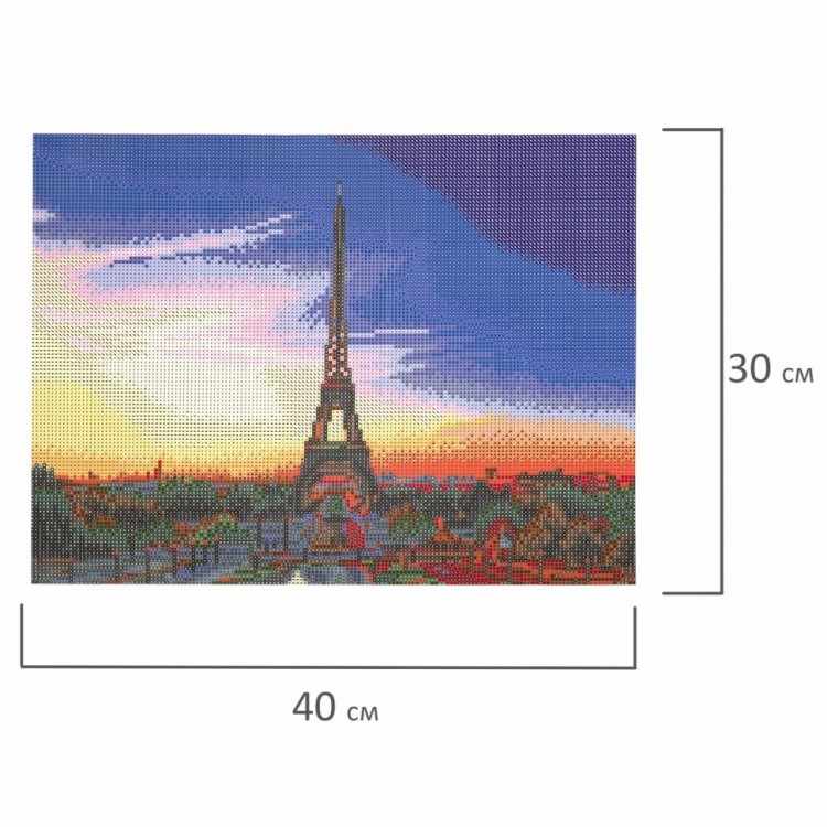 Алмазная мозаика 30х40 см Остров Сокровищ Париж без подрамника 662406 (1) (89015)
