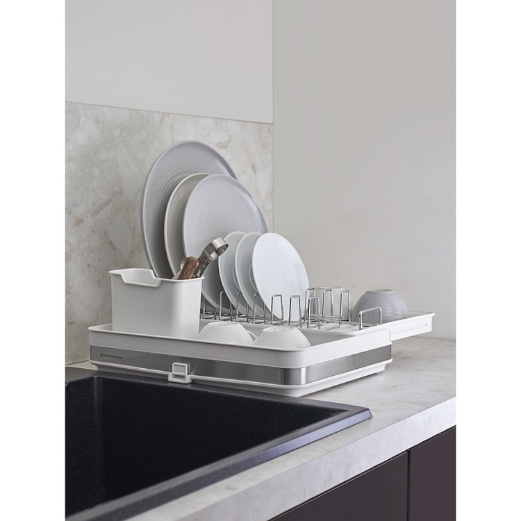 Сушилка для посуды atle раздвижная большая, белая (75754)
