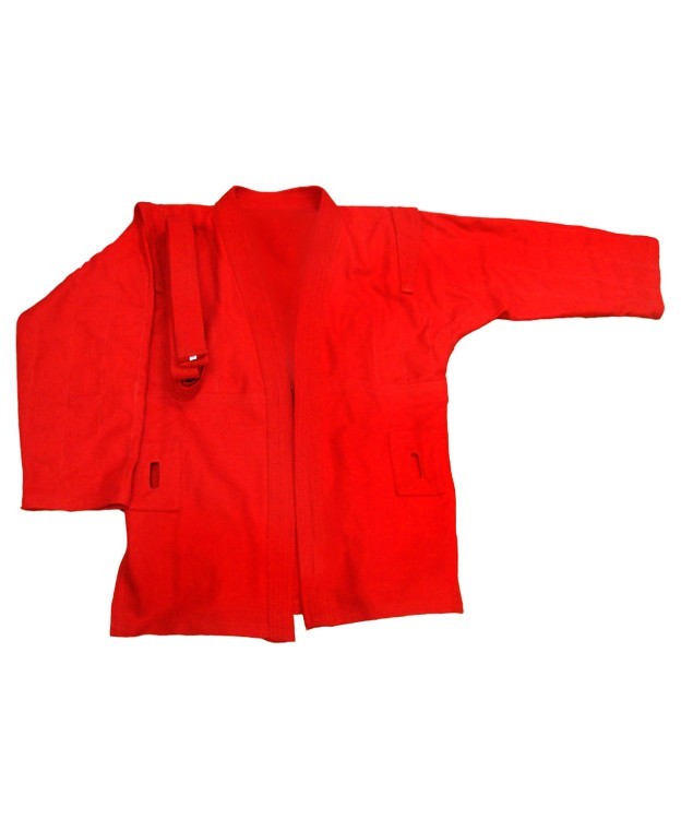Куртка для самбо 550г/м2 красная р.46 (9507)
