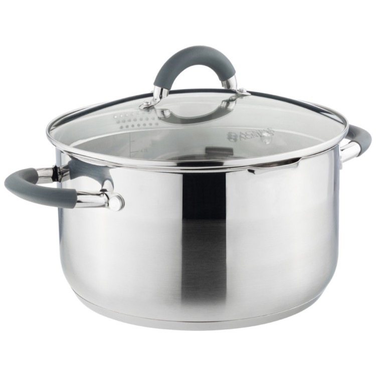 Кастрюля agness "profi home" со стеклянной крышкой, 5,0л 24x13.5 см цвет ручек:серый Agness (914-218) Кастрюля agness "profi home" со стеклянной крышкой, 5,0л 24x13.5 см цвет ручек:серый Agness (914-218)