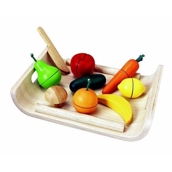 Деревянный игрушечный набор Фрукты и овощи (k3416) 1 1