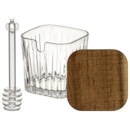 Набор банок "nature" для меда/сахара с палочкой/ложкой 300 мл/2 шт Lefard (691-166)