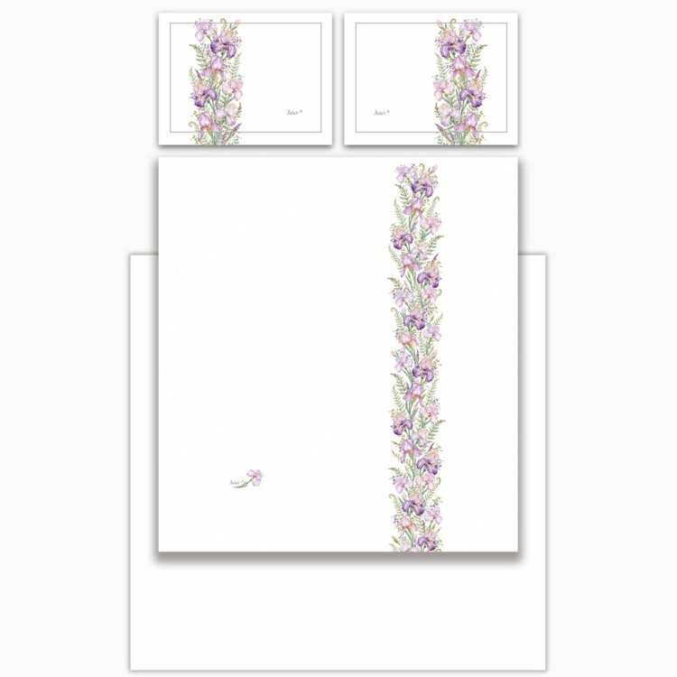 Кпб, евро, "irises" белый, сатин, хлопок 100%, подод.200х220-1шт, пр.240х240-1шт, нав.50х70-2шт Lefard (989-001-15)