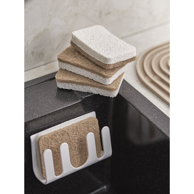 Набор губок для посуды из целлюлозы и кокосового волокна eco sponge, белые, 6 шт. (77066) Набор губок для посуды из целлюлозы и кокосового волокна eco sponge, белые, 6 шт. (77066)